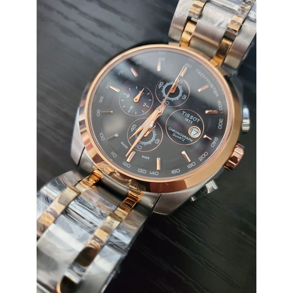 🔥NEW - Tissot Couturier Tachymeter Chronograph Quartz Rose Gold Men's Watch - Picture 1 of 6